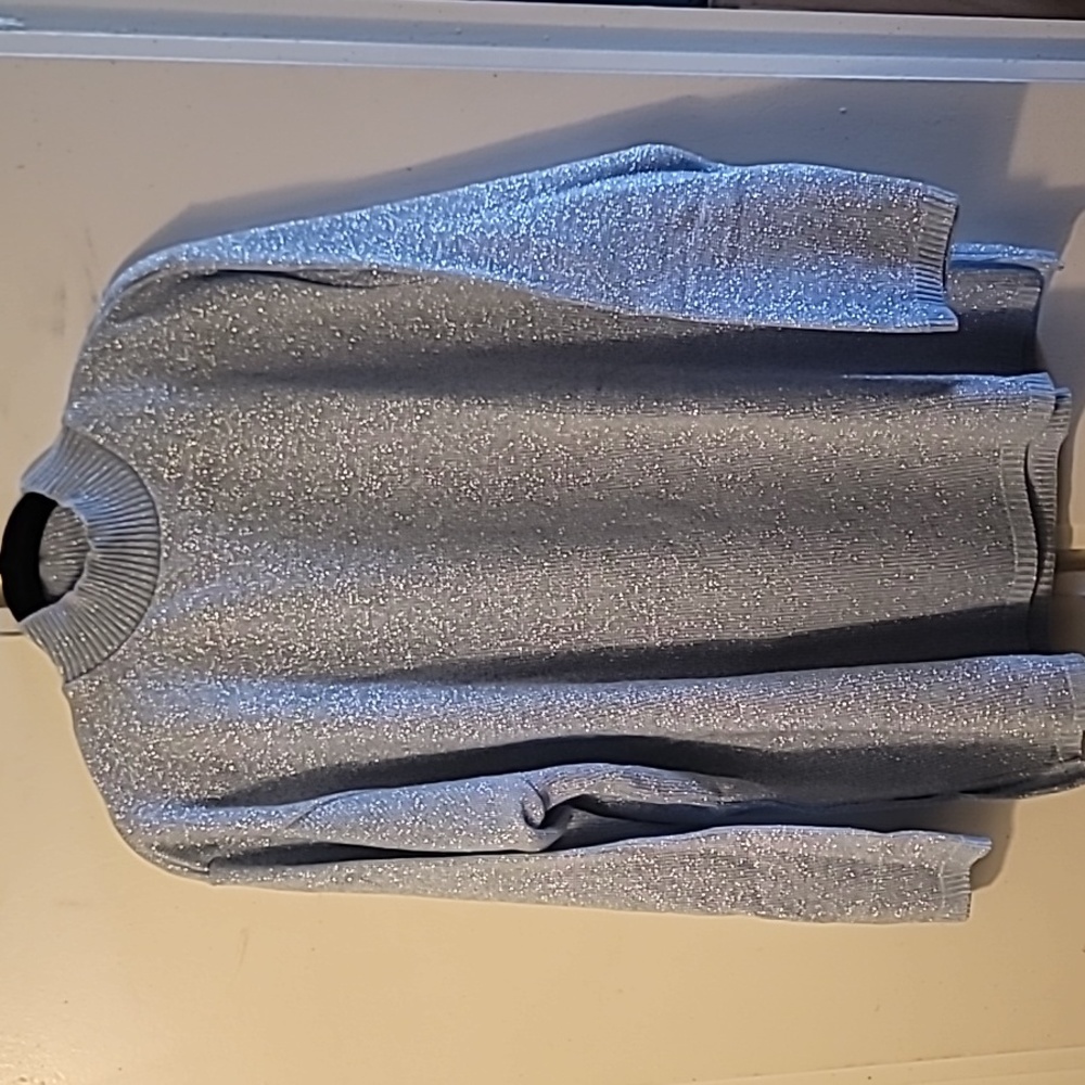 BFA CLASSICS Metallic Blue Sweater, Women's Size 18